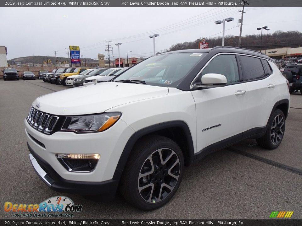 2019 Jeep Compass Limited 4x4 White / Black/Ski Gray Photo #1