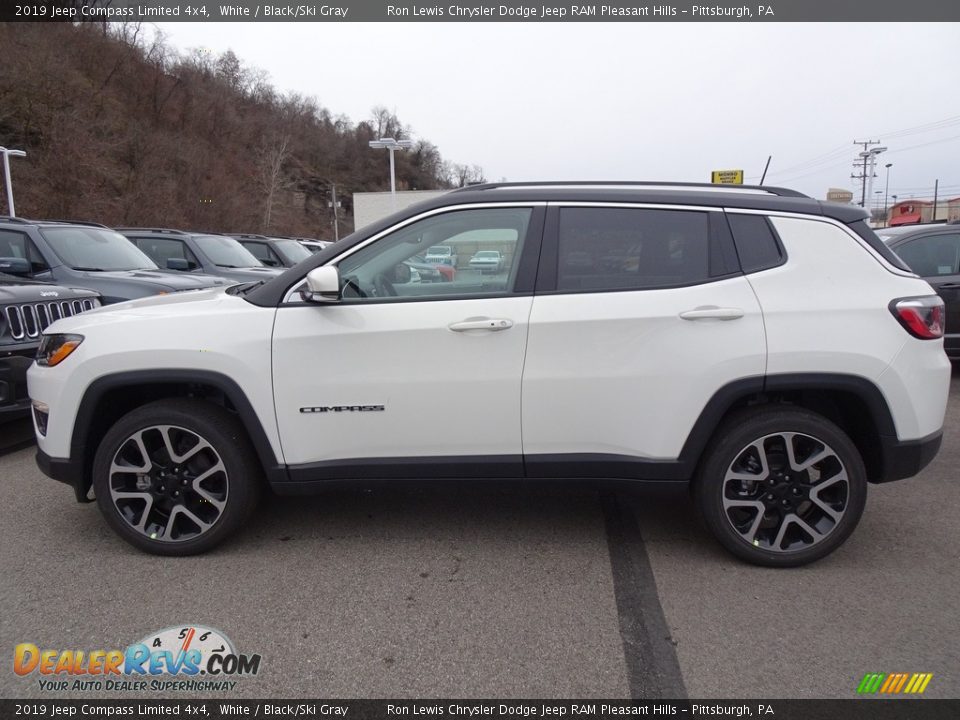 2019 Jeep Compass Limited 4x4 White / Black/Ski Gray Photo #2