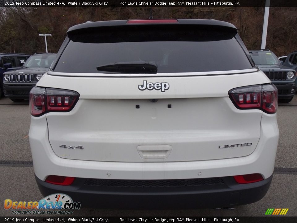 2019 Jeep Compass Limited 4x4 White / Black/Ski Gray Photo #4