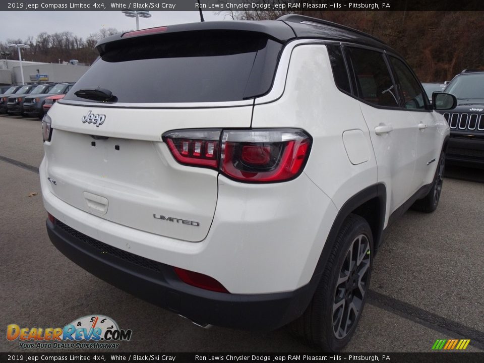2019 Jeep Compass Limited 4x4 White / Black/Ski Gray Photo #5
