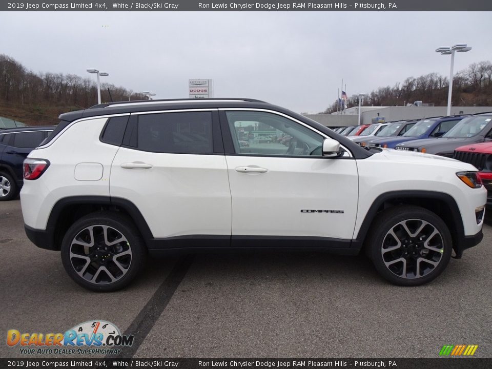 2019 Jeep Compass Limited 4x4 White / Black/Ski Gray Photo #6