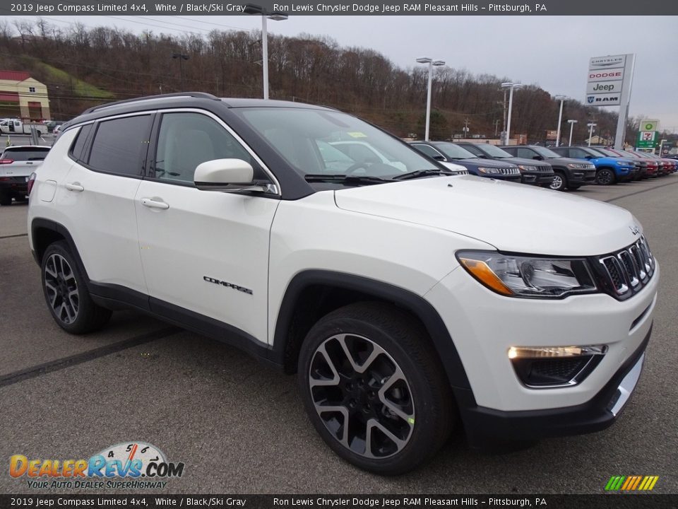 2019 Jeep Compass Limited 4x4 White / Black/Ski Gray Photo #7