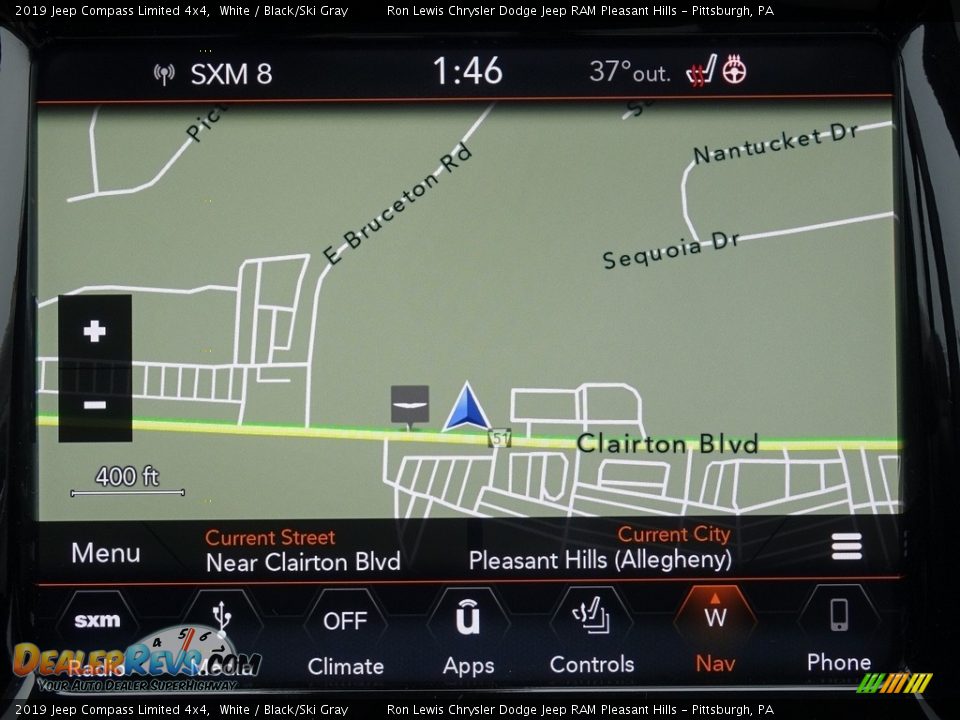 2019 Jeep Compass Limited 4x4 White / Black/Ski Gray Photo #17