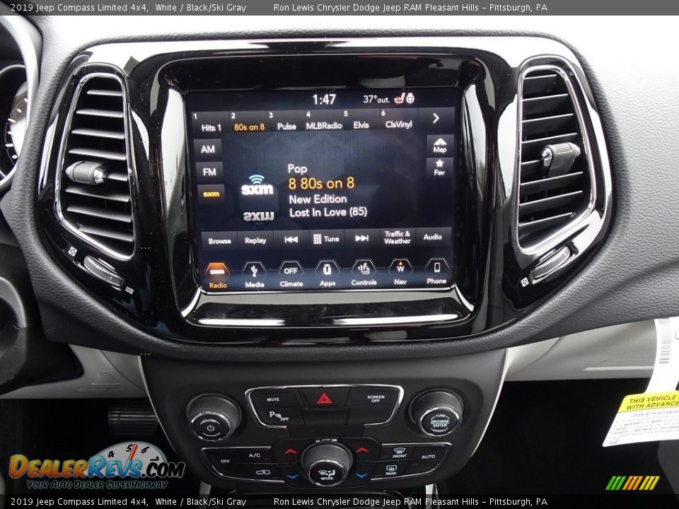 2019 Jeep Compass Limited 4x4 White / Black/Ski Gray Photo #18