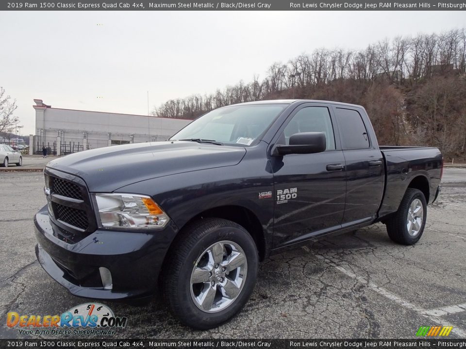 2019 Ram 1500 Classic Express Quad Cab 4x4 Maximum Steel Metallic / Black/Diesel Gray Photo #1