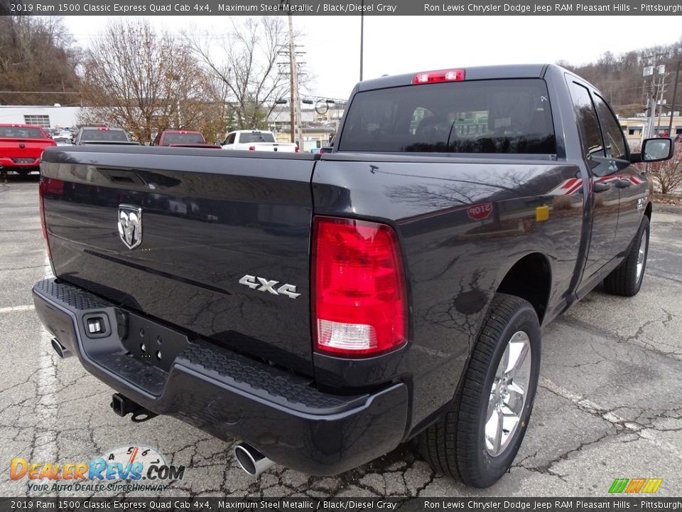 2019 Ram 1500 Classic Express Quad Cab 4x4 Maximum Steel Metallic / Black/Diesel Gray Photo #5