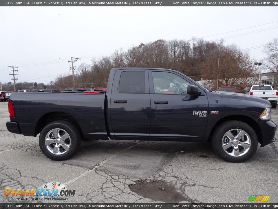 2019 Ram 1500 Classic Express Quad Cab 4x4 Maximum Steel Metallic / Black/Diesel Gray Photo #6
