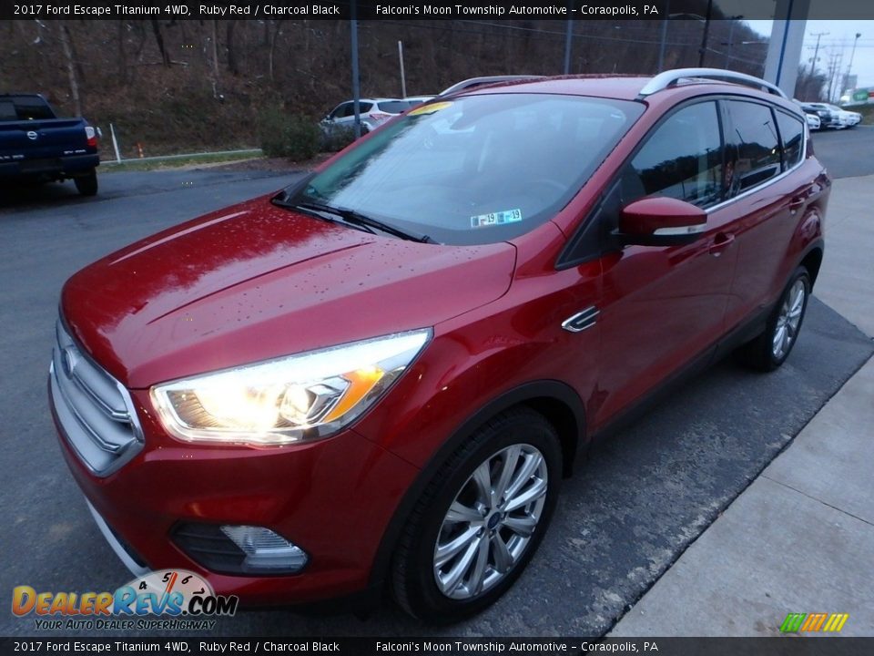 2017 Ford Escape Titanium 4WD Ruby Red / Charcoal Black Photo #7