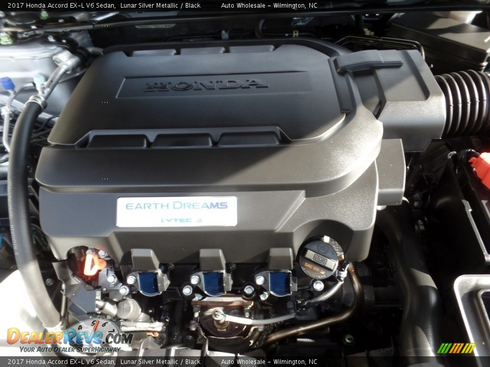 2017 Honda Accord EX-L V6 Sedan Lunar Silver Metallic / Black Photo #6