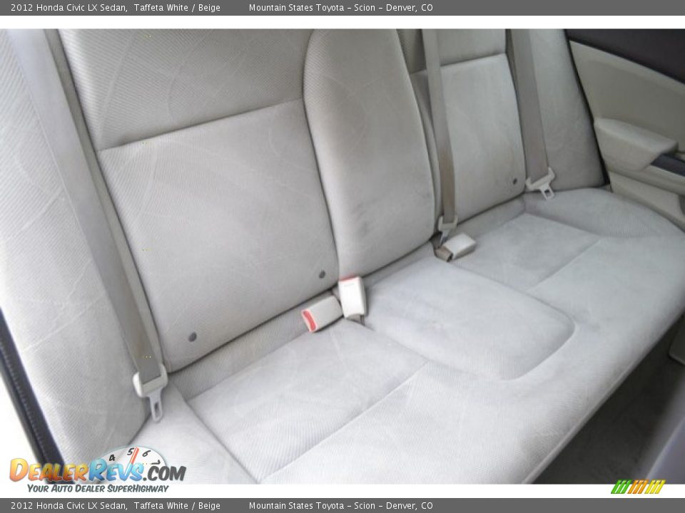 2012 Honda Civic LX Sedan Taffeta White / Beige Photo #22