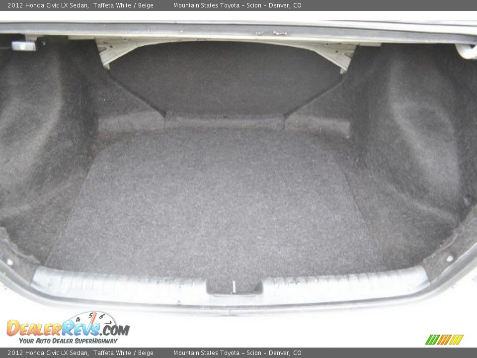 2012 Honda Civic LX Sedan Taffeta White / Beige Photo #26