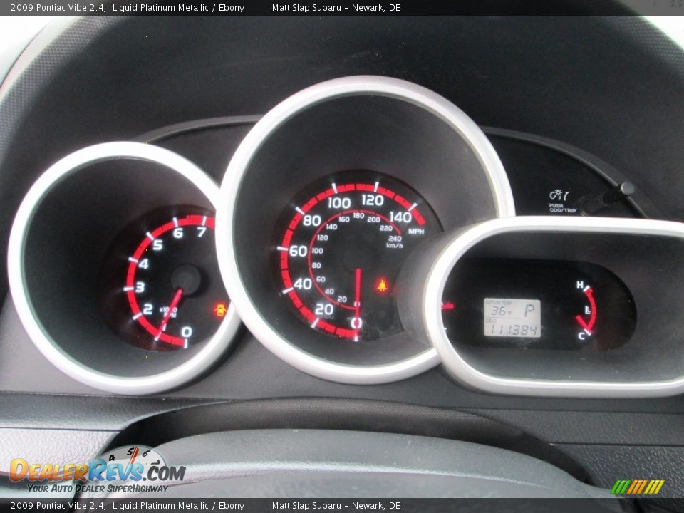 2009 Pontiac Vibe 2.4 Liquid Platinum Metallic / Ebony Photo #26