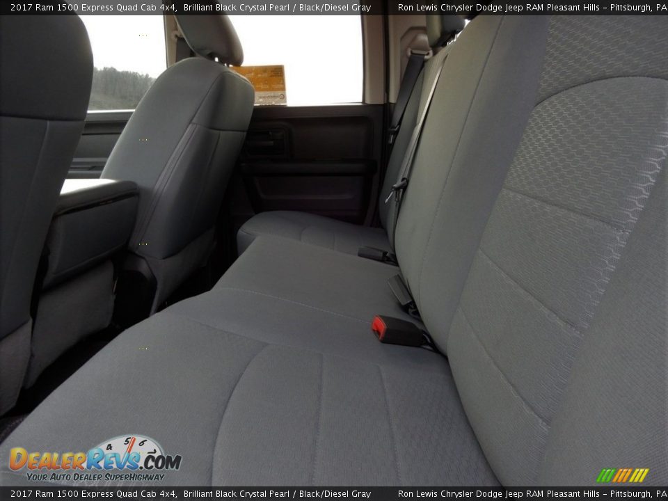 2017 Ram 1500 Express Quad Cab 4x4 Brilliant Black Crystal Pearl / Black/Diesel Gray Photo #11