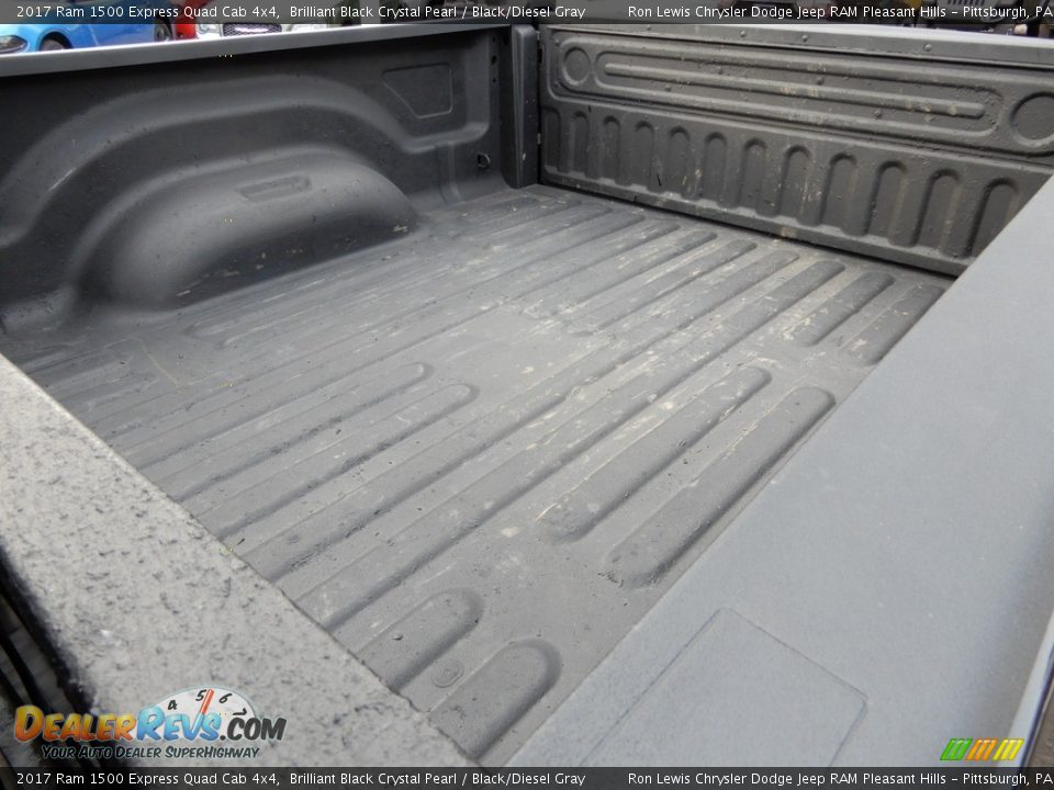 2017 Ram 1500 Express Quad Cab 4x4 Brilliant Black Crystal Pearl / Black/Diesel Gray Photo #12