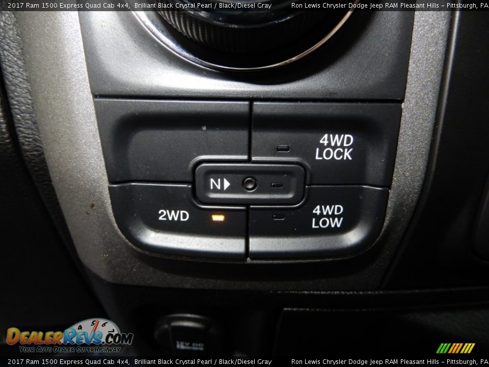 2017 Ram 1500 Express Quad Cab 4x4 Brilliant Black Crystal Pearl / Black/Diesel Gray Photo #16
