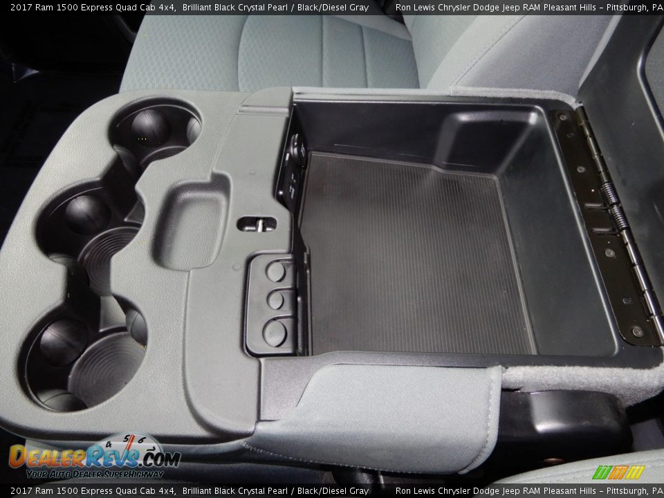 2017 Ram 1500 Express Quad Cab 4x4 Brilliant Black Crystal Pearl / Black/Diesel Gray Photo #18