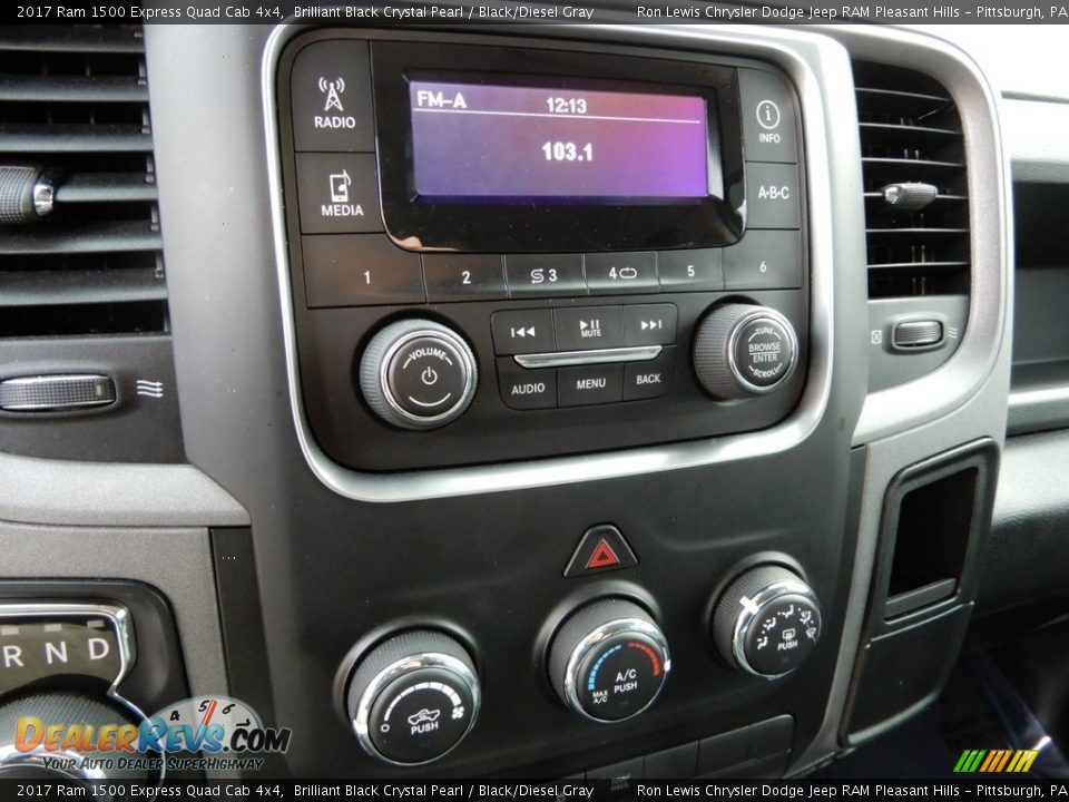 2017 Ram 1500 Express Quad Cab 4x4 Brilliant Black Crystal Pearl / Black/Diesel Gray Photo #19