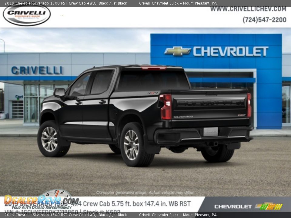 2019 Chevrolet Silverado 1500 RST Crew Cab 4WD Black / Jet Black Photo #2