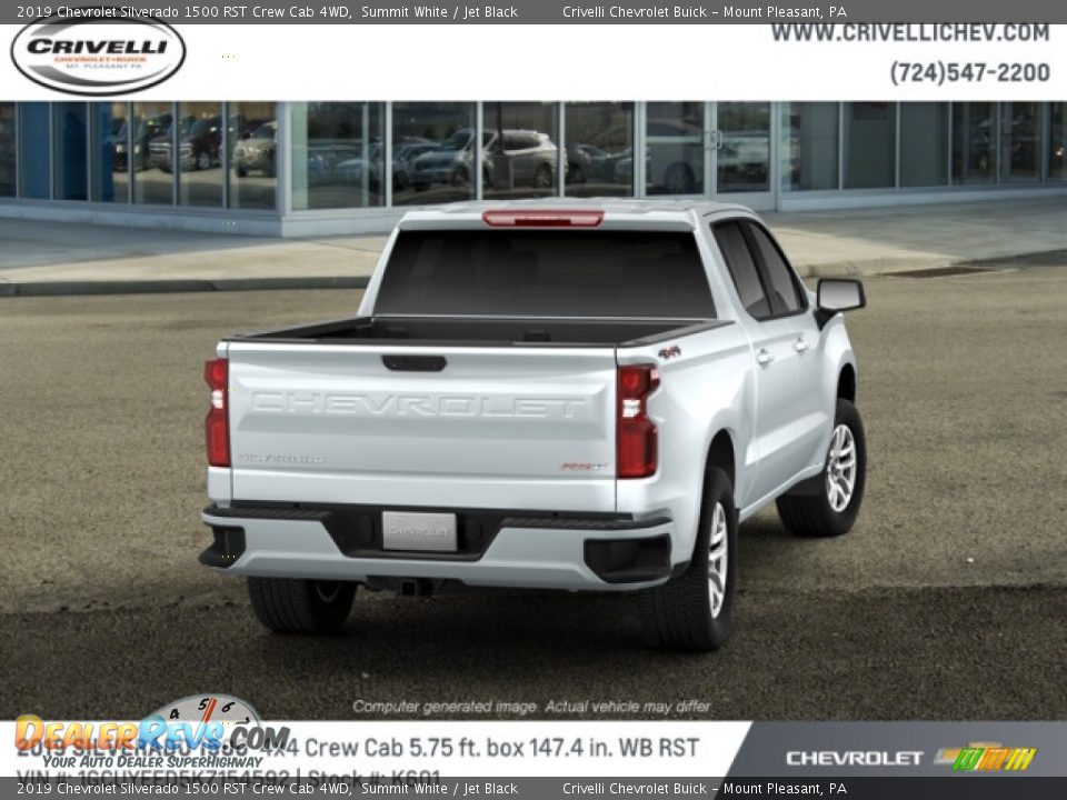 2019 Chevrolet Silverado 1500 RST Crew Cab 4WD Summit White / Jet Black Photo #3