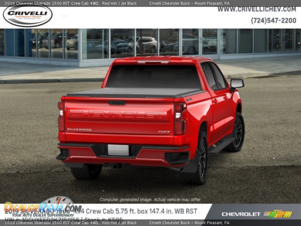 2019 Chevrolet Silverado 1500 RST Crew Cab 4WD Red Hot / Jet Black Photo #3