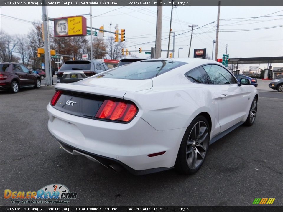 2016 Ford Mustang GT Premium Coupe Oxford White / Red Line Photo #6