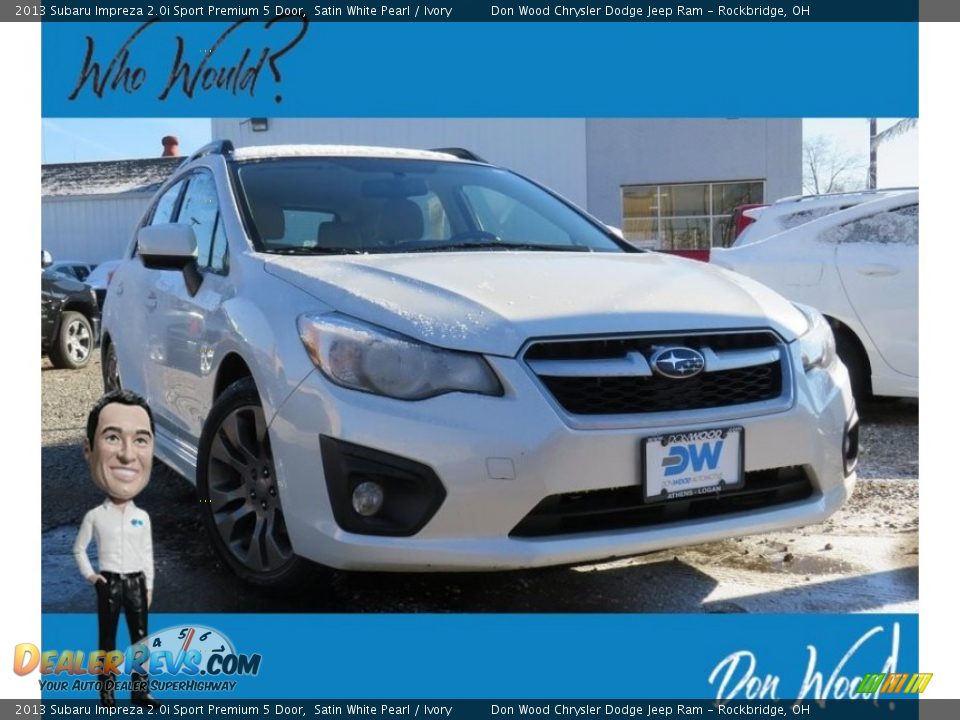 2013 Subaru Impreza 2.0i Sport Premium 5 Door Satin White Pearl / Ivory Photo #1