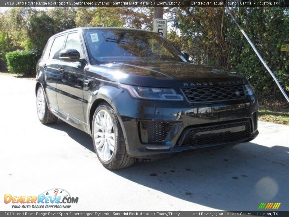2019 Land Rover Range Rover Sport Supercharged Dynamic Santorini Black Metallic / Ebony/Ebony Photo #2