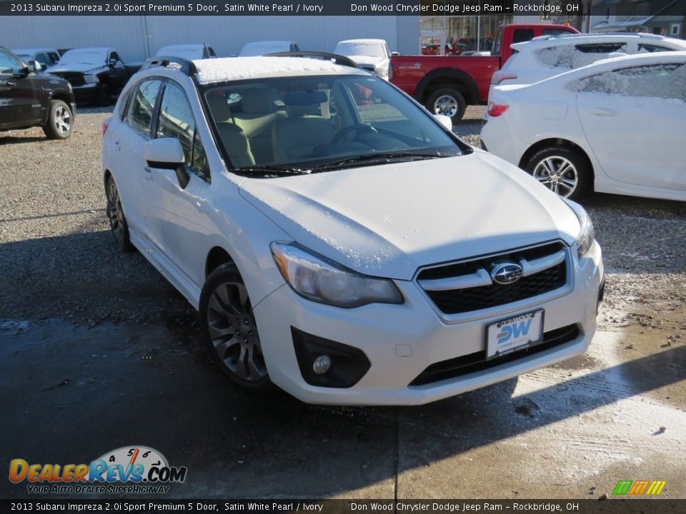 2013 Subaru Impreza 2.0i Sport Premium 5 Door Satin White Pearl / Ivory Photo #3