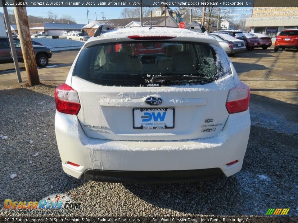 2013 Subaru Impreza 2.0i Sport Premium 5 Door Satin White Pearl / Ivory Photo #11