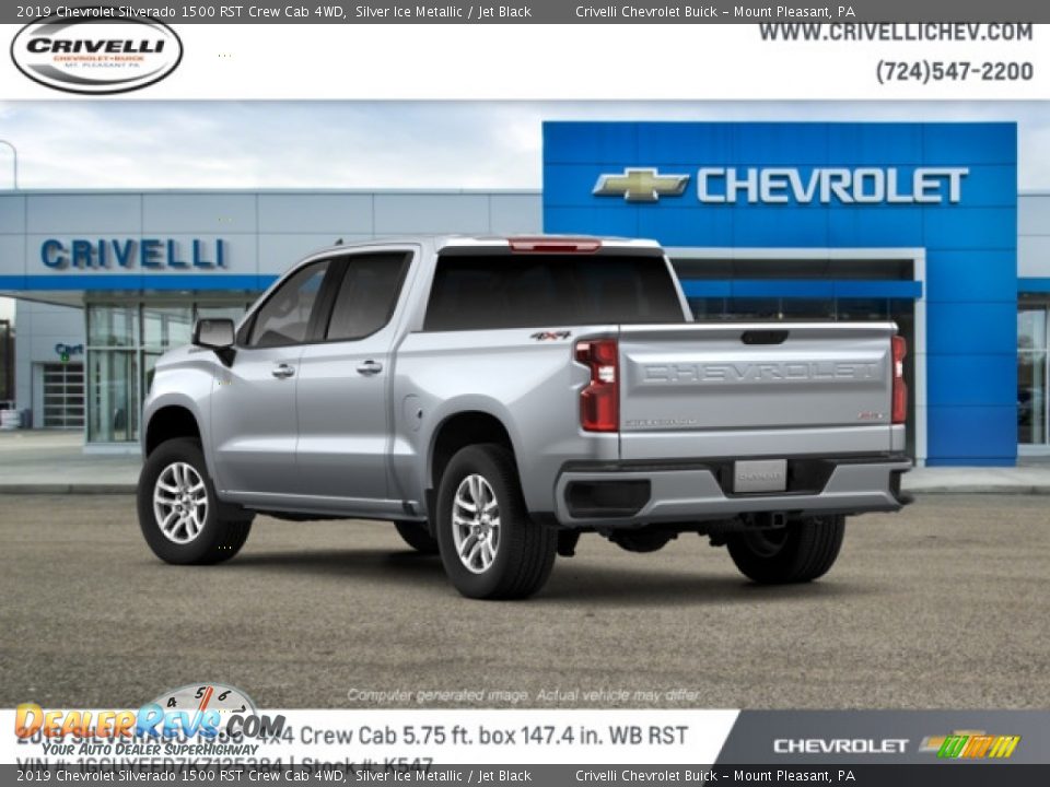 2019 Chevrolet Silverado 1500 RST Crew Cab 4WD Silver Ice Metallic / Jet Black Photo #2