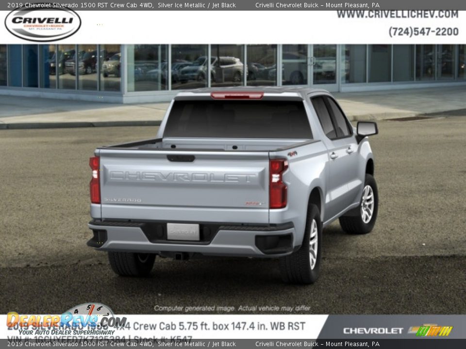 2019 Chevrolet Silverado 1500 RST Crew Cab 4WD Silver Ice Metallic / Jet Black Photo #3