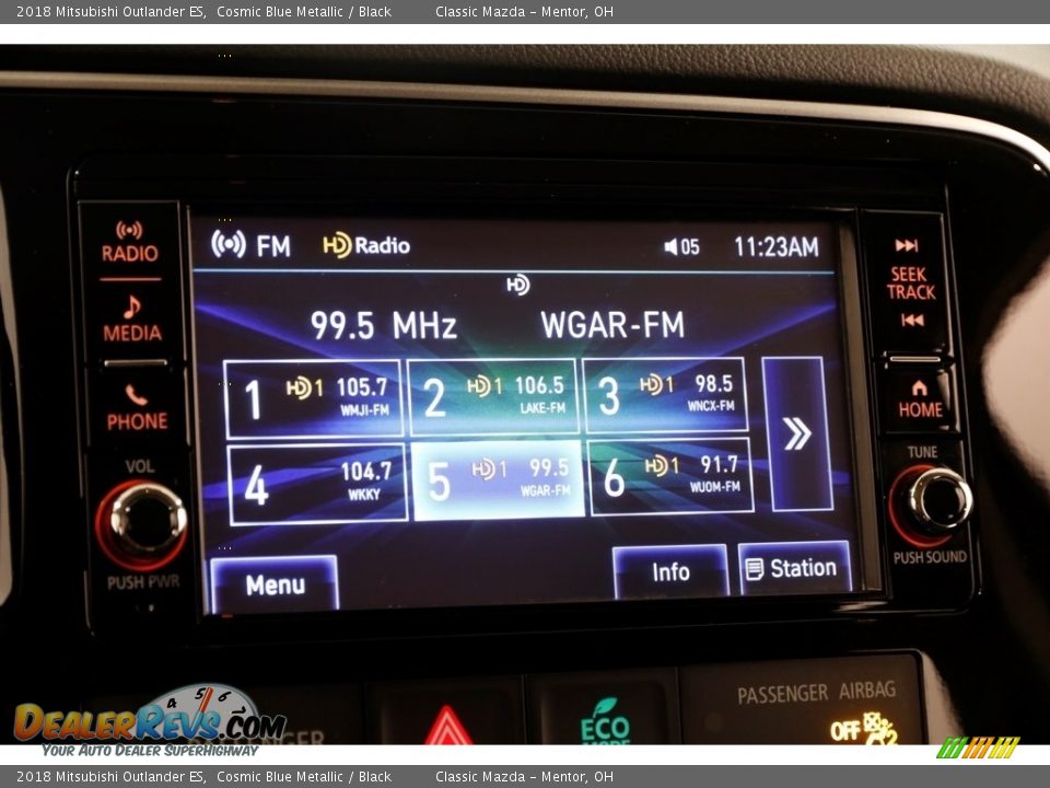 2018 Mitsubishi Outlander ES Cosmic Blue Metallic / Black Photo #11