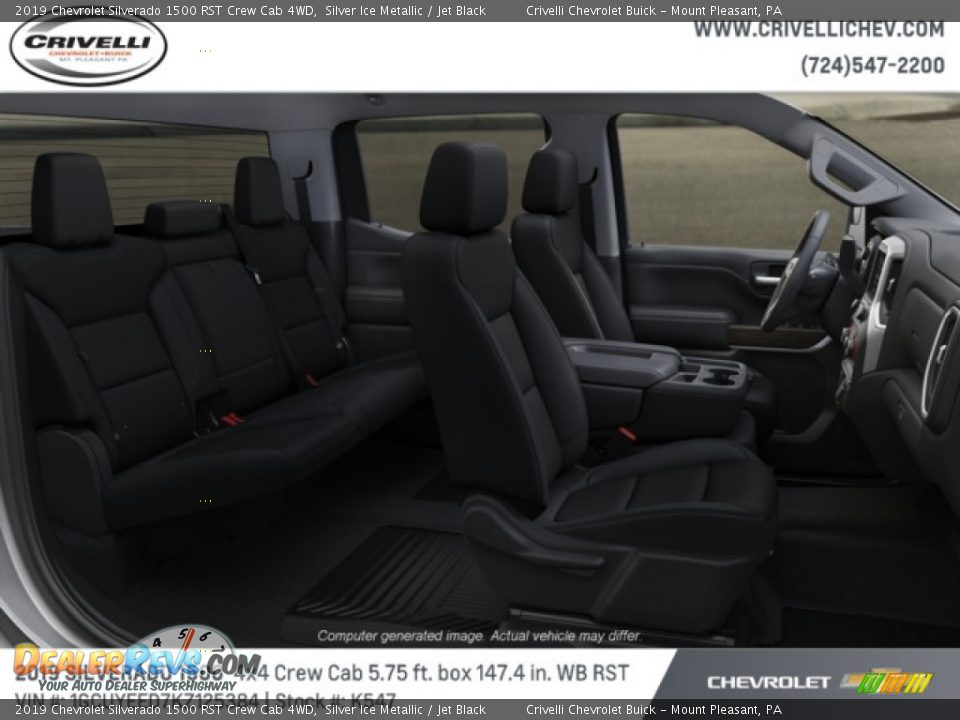 2019 Chevrolet Silverado 1500 RST Crew Cab 4WD Silver Ice Metallic / Jet Black Photo #6