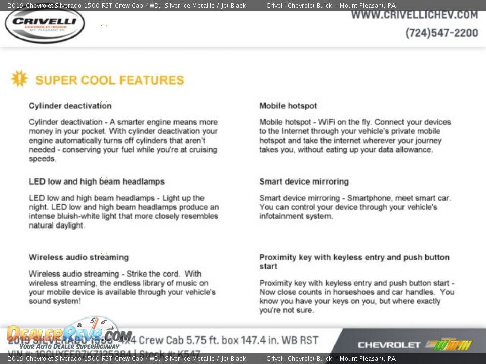 2019 Chevrolet Silverado 1500 RST Crew Cab 4WD Silver Ice Metallic / Jet Black Photo #7