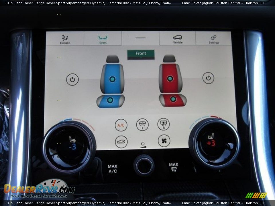 2019 Land Rover Range Rover Sport Supercharged Dynamic Santorini Black Metallic / Ebony/Ebony Photo #33