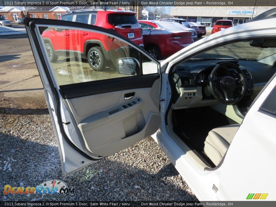 2013 Subaru Impreza 2.0i Sport Premium 5 Door Satin White Pearl / Ivory Photo #27