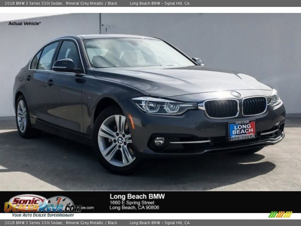 2018 BMW 3 Series 330i Sedan Mineral Grey Metallic / Black Photo #1