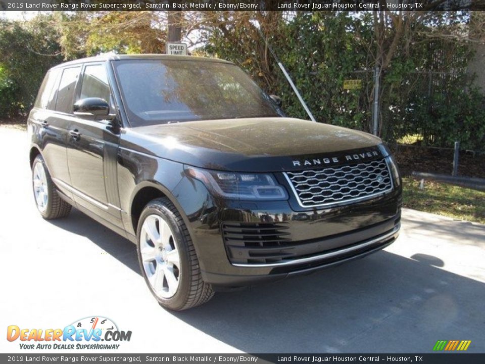 2019 Land Rover Range Rover Supercharged Santorini Black Metallic / Ebony/Ebony Photo #2