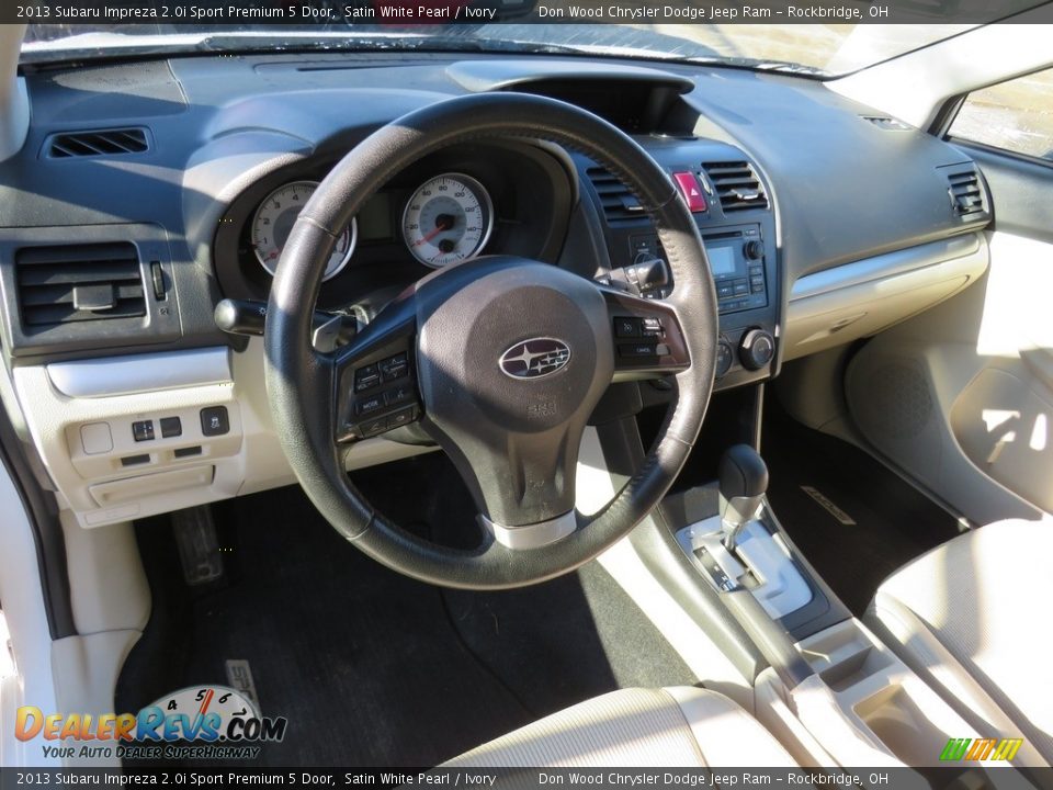 2013 Subaru Impreza 2.0i Sport Premium 5 Door Satin White Pearl / Ivory Photo #29