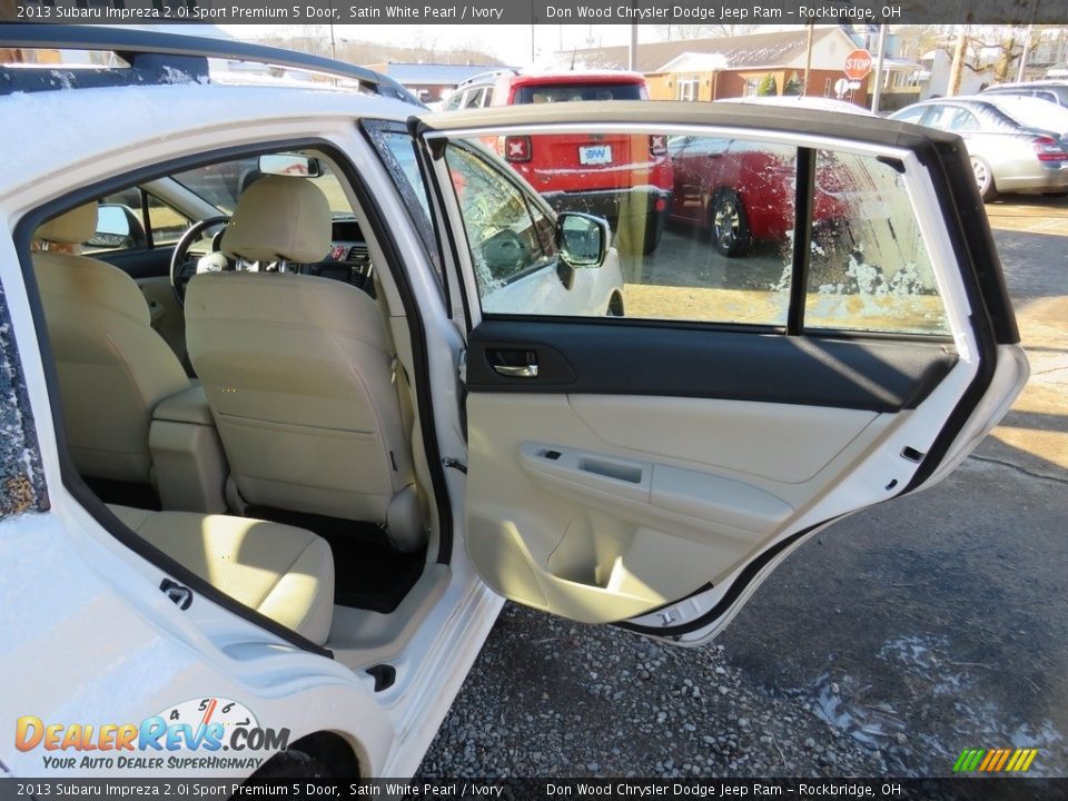 2013 Subaru Impreza 2.0i Sport Premium 5 Door Satin White Pearl / Ivory Photo #33