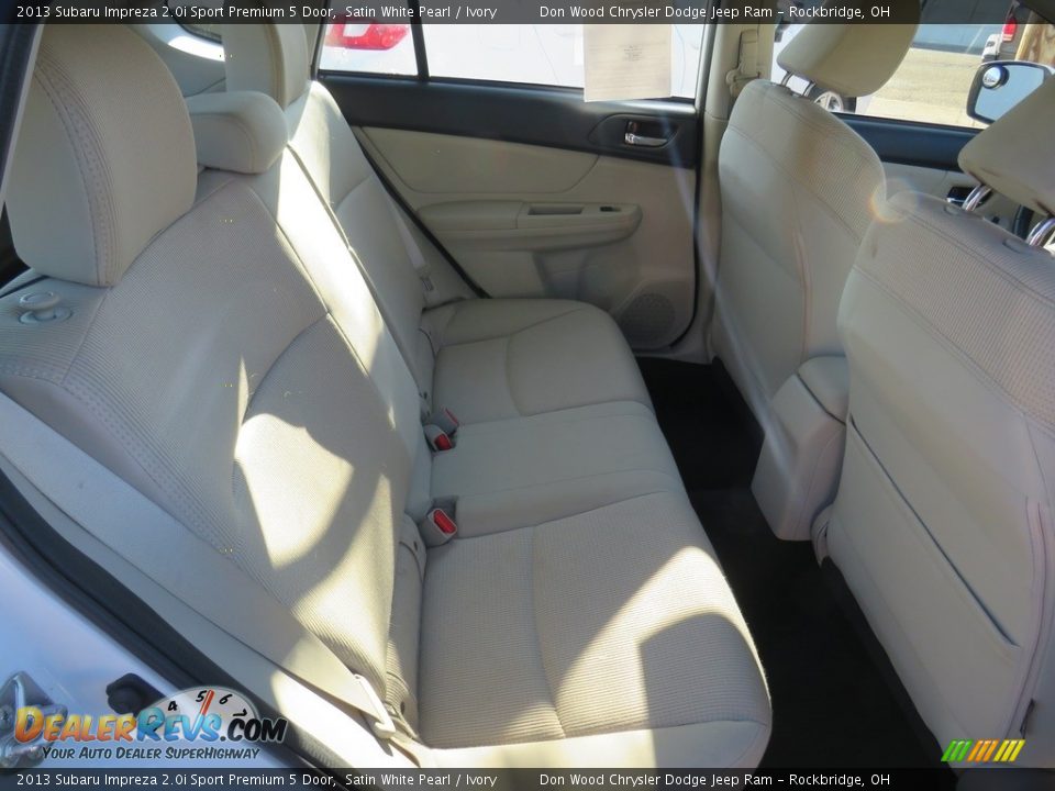 2013 Subaru Impreza 2.0i Sport Premium 5 Door Satin White Pearl / Ivory Photo #34