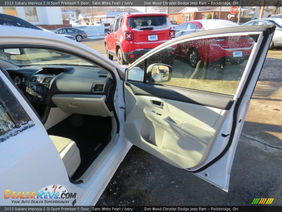 2013 Subaru Impreza 2.0i Sport Premium 5 Door Satin White Pearl / Ivory Photo #35