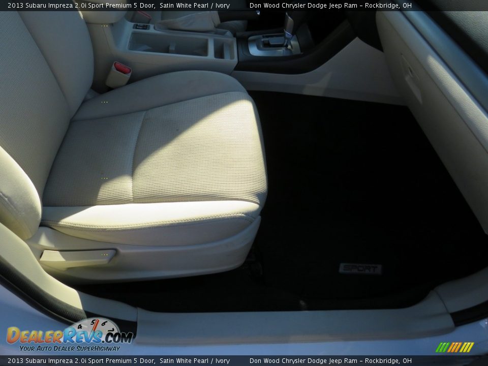 2013 Subaru Impreza 2.0i Sport Premium 5 Door Satin White Pearl / Ivory Photo #36