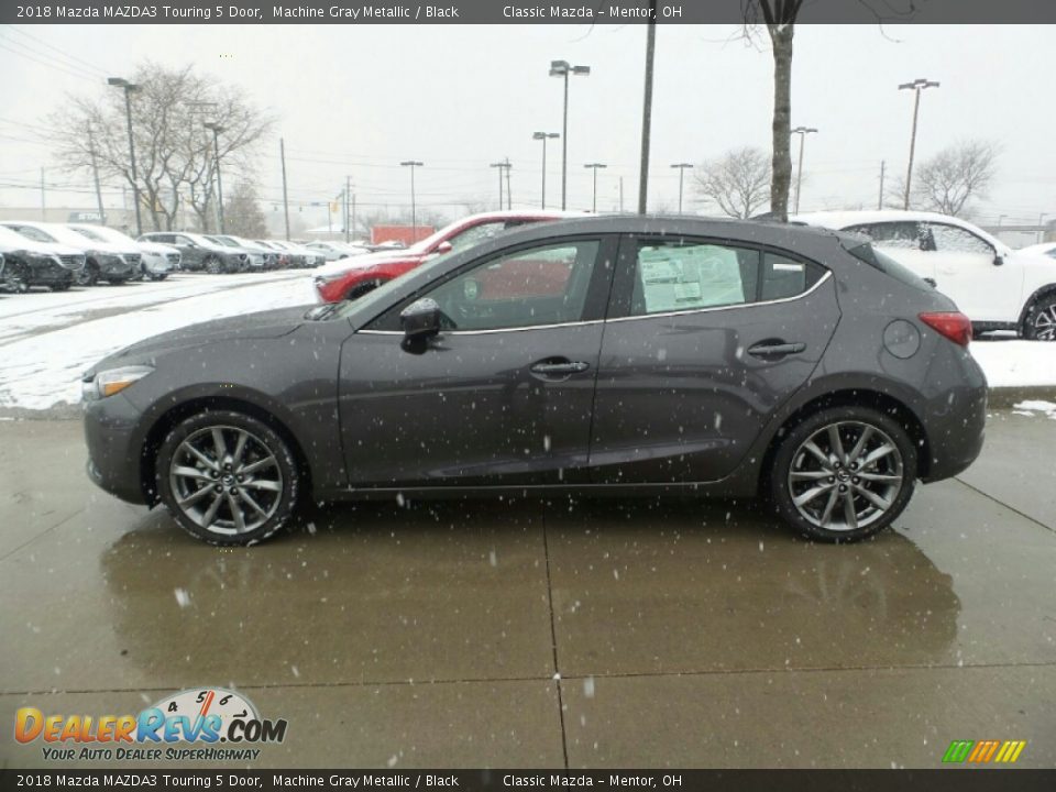 2018 Mazda MAZDA3 Touring 5 Door Machine Gray Metallic / Black Photo #2