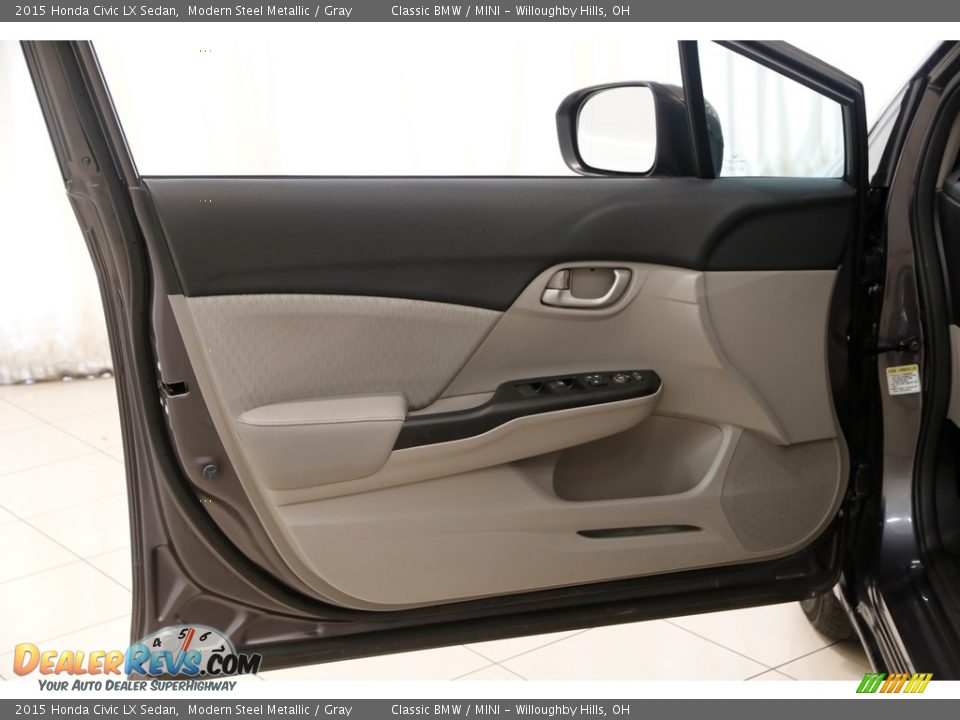 2015 Honda Civic LX Sedan Modern Steel Metallic / Gray Photo #4