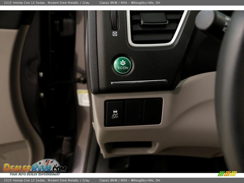 2015 Honda Civic LX Sedan Modern Steel Metallic / Gray Photo #5