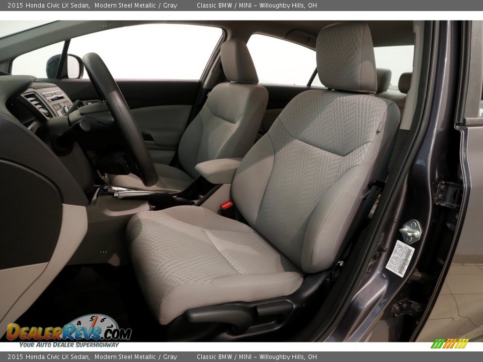 2015 Honda Civic LX Sedan Modern Steel Metallic / Gray Photo #6