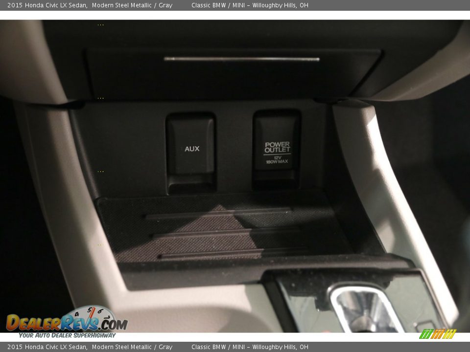 2015 Honda Civic LX Sedan Modern Steel Metallic / Gray Photo #14