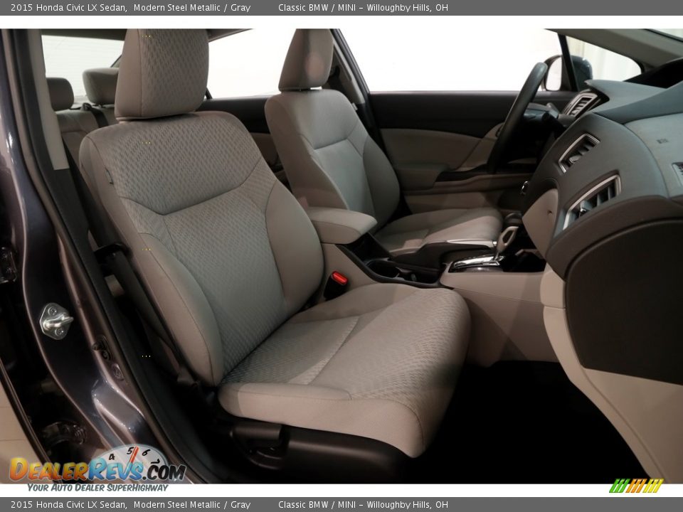 2015 Honda Civic LX Sedan Modern Steel Metallic / Gray Photo #16