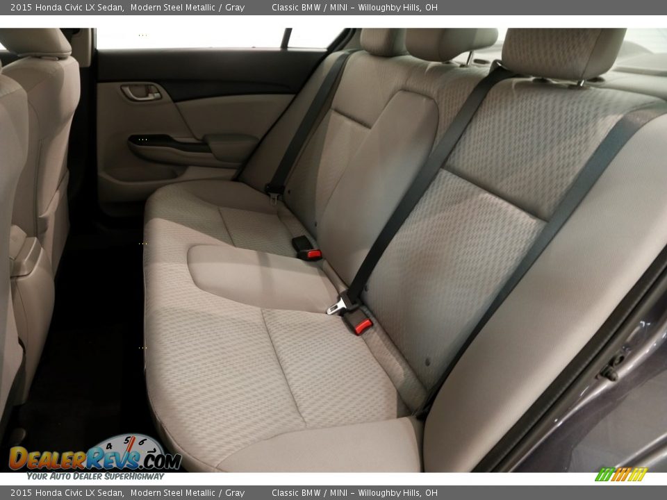 2015 Honda Civic LX Sedan Modern Steel Metallic / Gray Photo #18